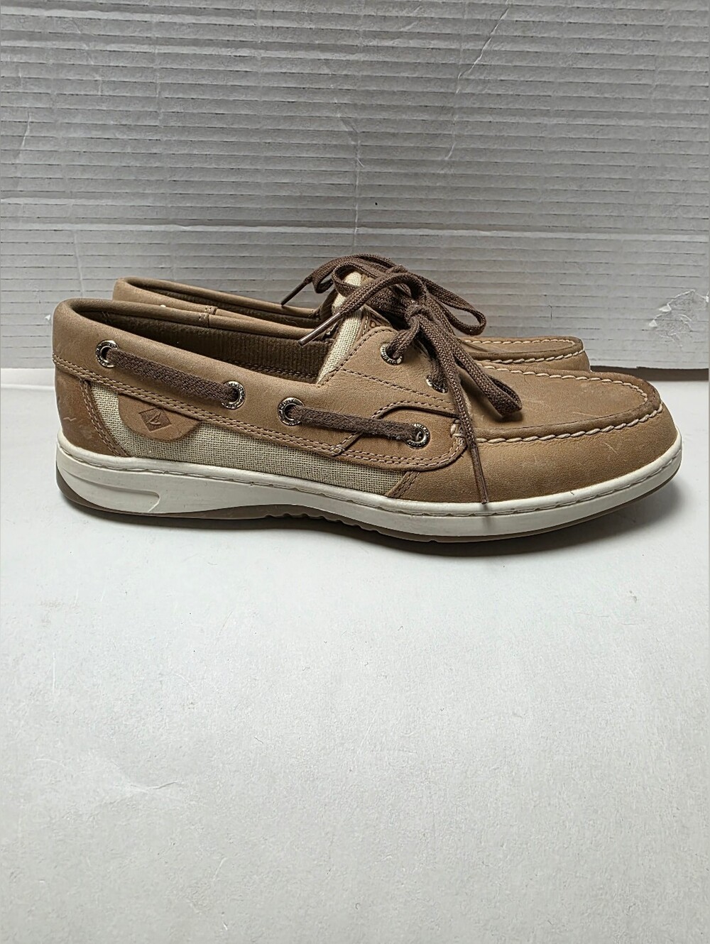 Sperry Bluefish Boat Shoes Tan Womens Sz 7